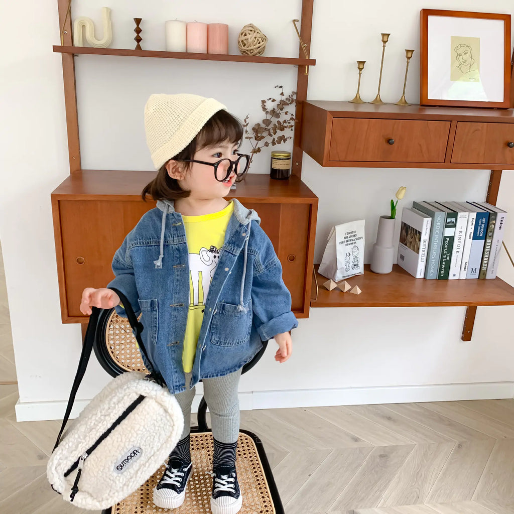 Children's Long Sleeve Denim Jacket for Boys and Girls