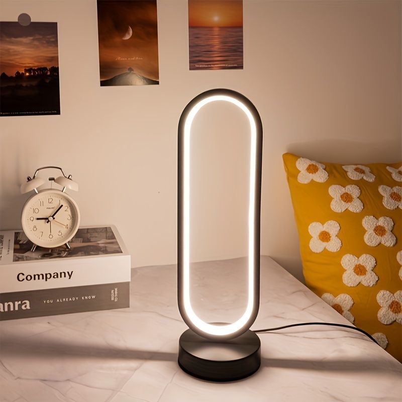 Round USB Dimmable LED Bedside Table Lamp