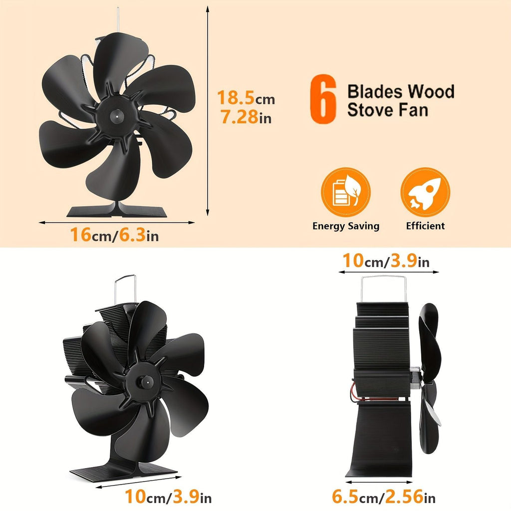 Heat Powered Stove Fan for Fireplace