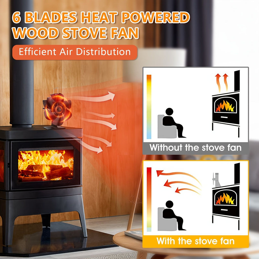 Heat Powered Stove Fan for Fireplace