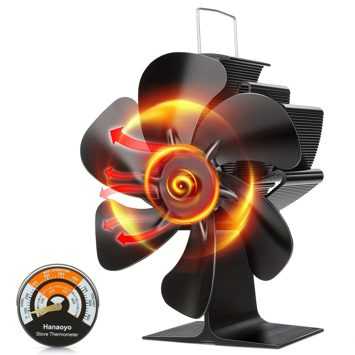 Heat Powered Stove Fan for Fireplace
