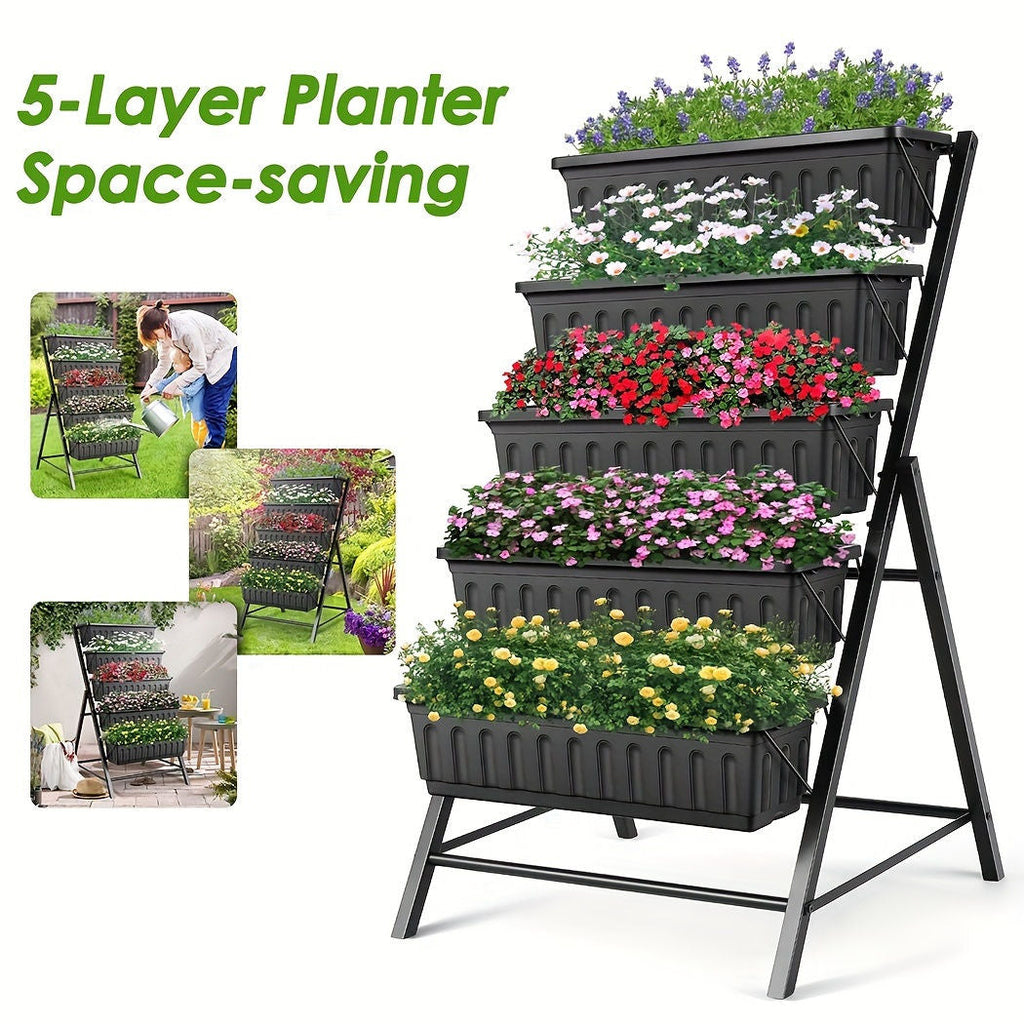 5-Tier Raised Garden Bed Planter Box