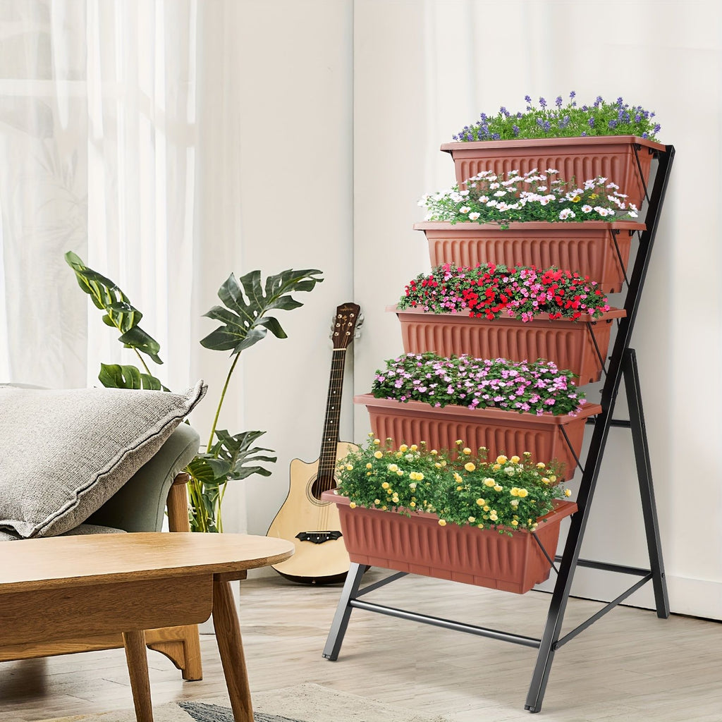 5-Tier Raised Garden Bed Planter Box
