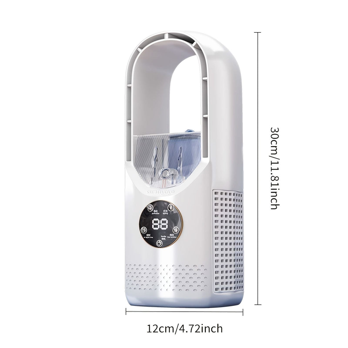 Portable Bladeless Tower Fan with Remote