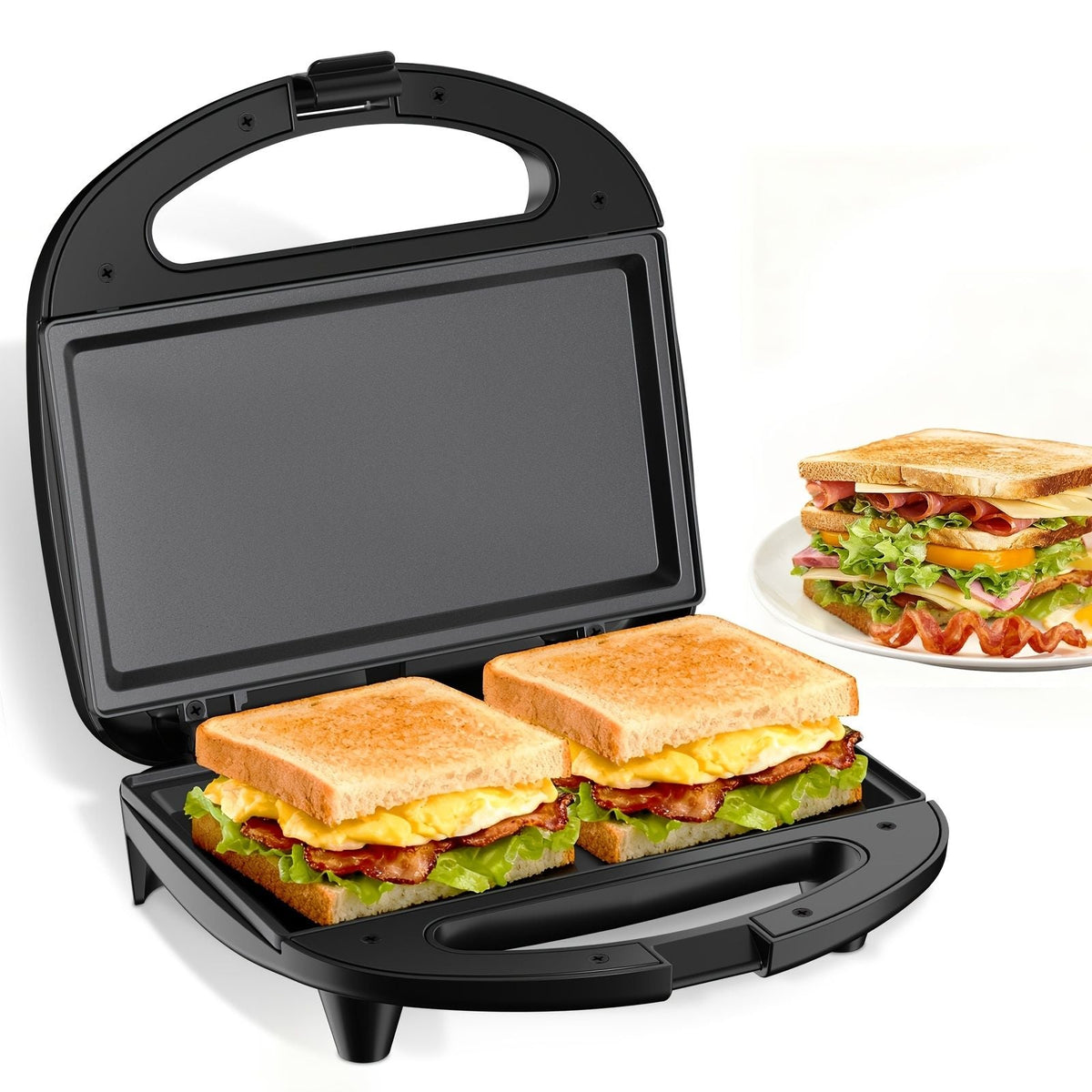2-Slice Non Stick Sandwich Maker with Indicator Lights
