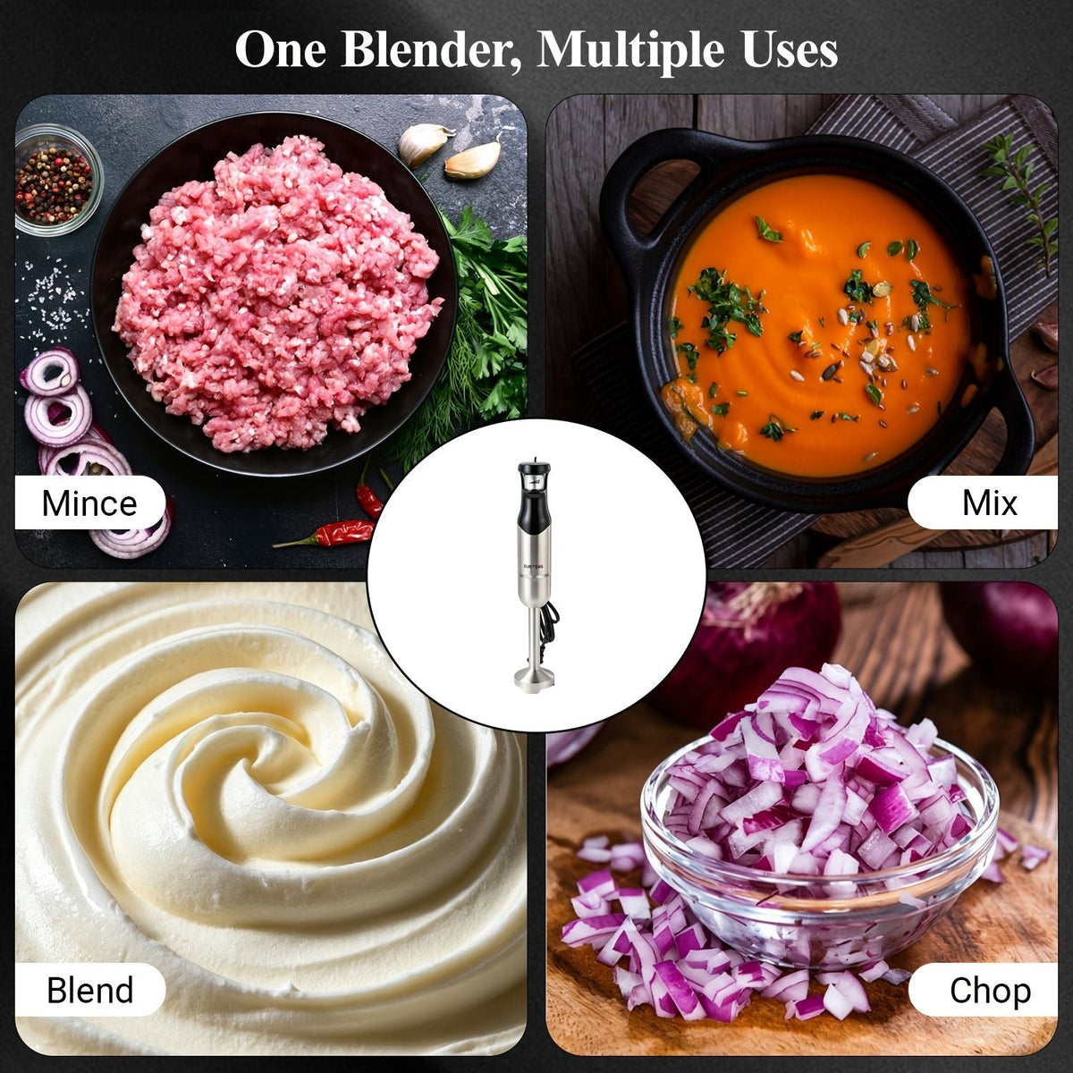 8 in 1 Handheld Immersion Blender