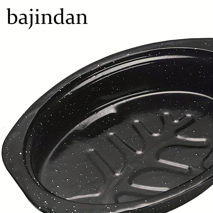13 Inch Enameled Roasting Pan with Rack