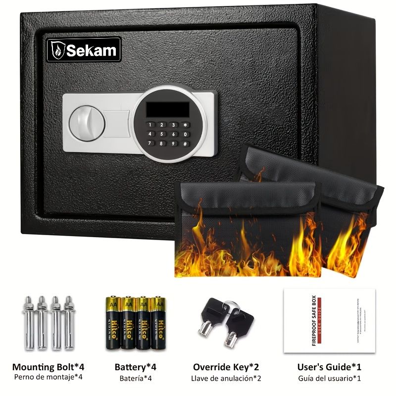 Fireproof Bag with Lock and Key