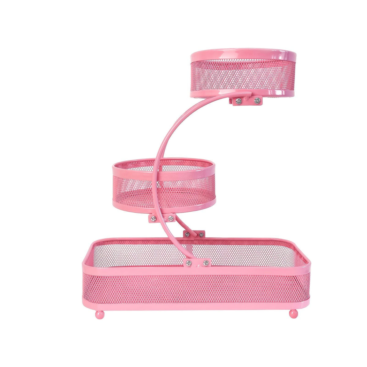 3 Tier Metal Bathroom Storage Rack with Spray Bottle Hooks