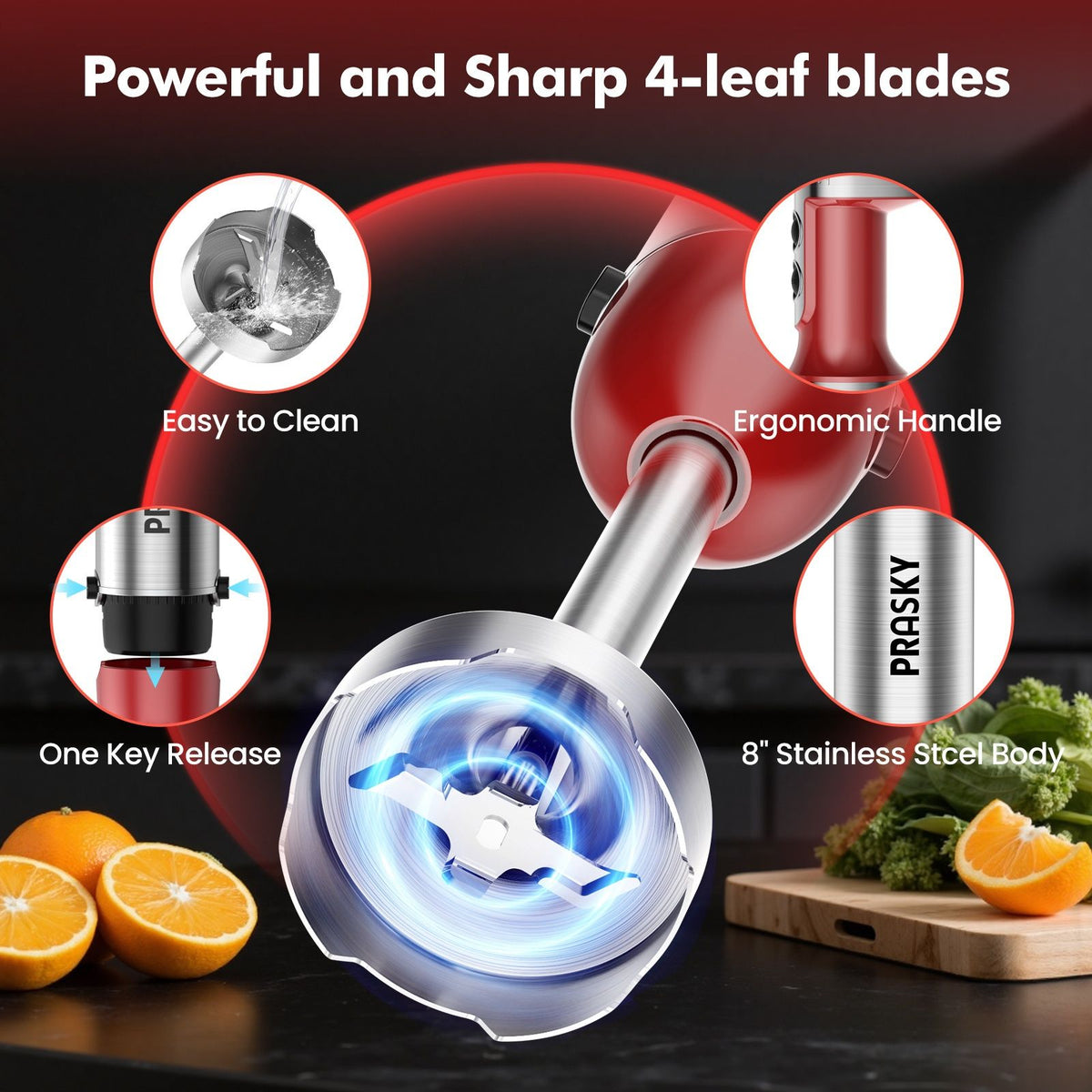 5-in-1 Handheld Mixer Set with Whisk and Measuring Cups