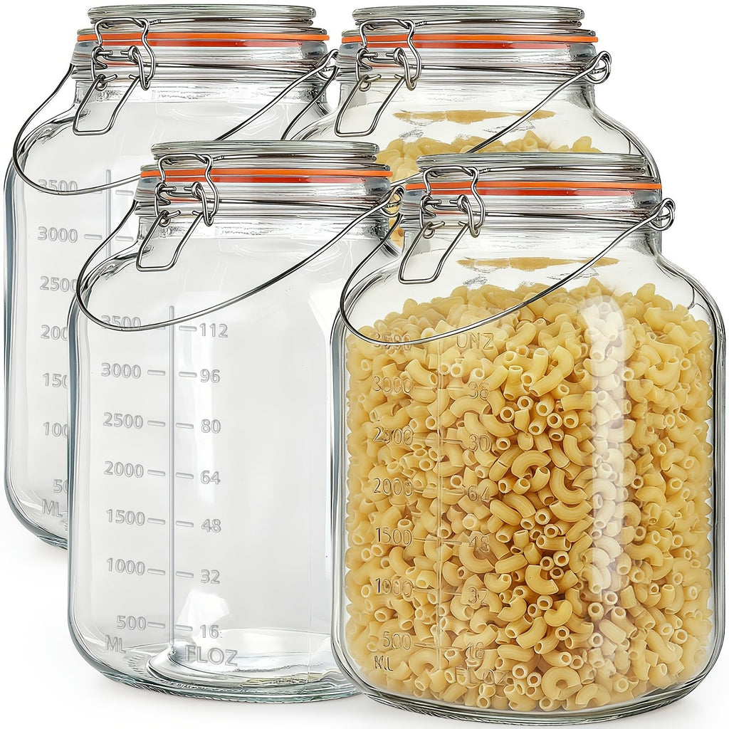 Wide Mouth Glass Jars with Airtight Lids