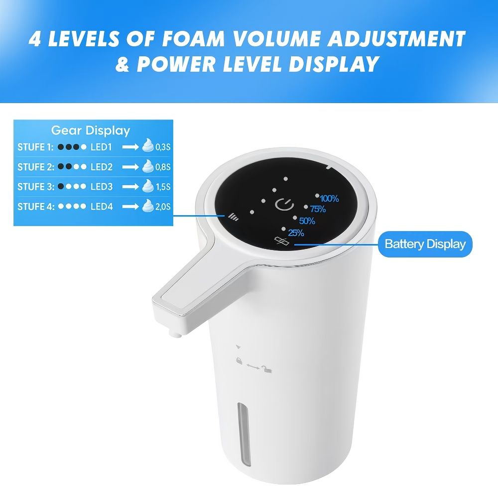 Automatic Soap Dispenser Rechargeable IPX5 Waterproof