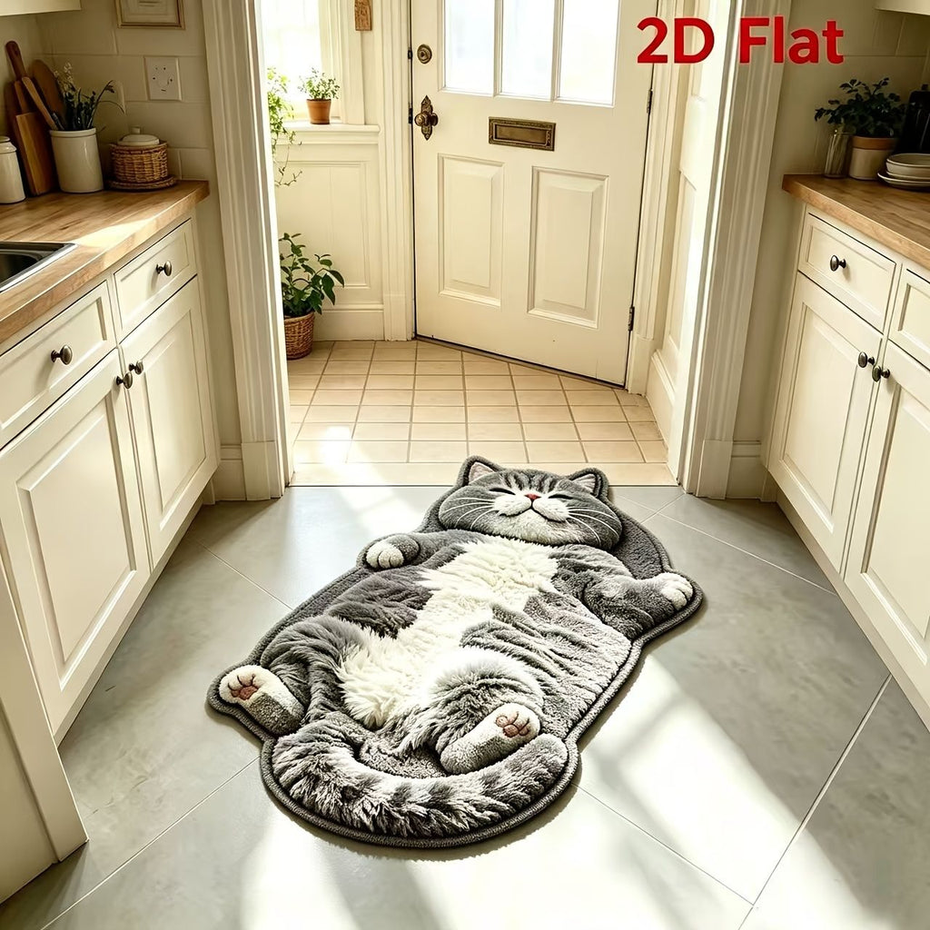 British Shorthair Cat Kitchen Mat Non Slip Washable