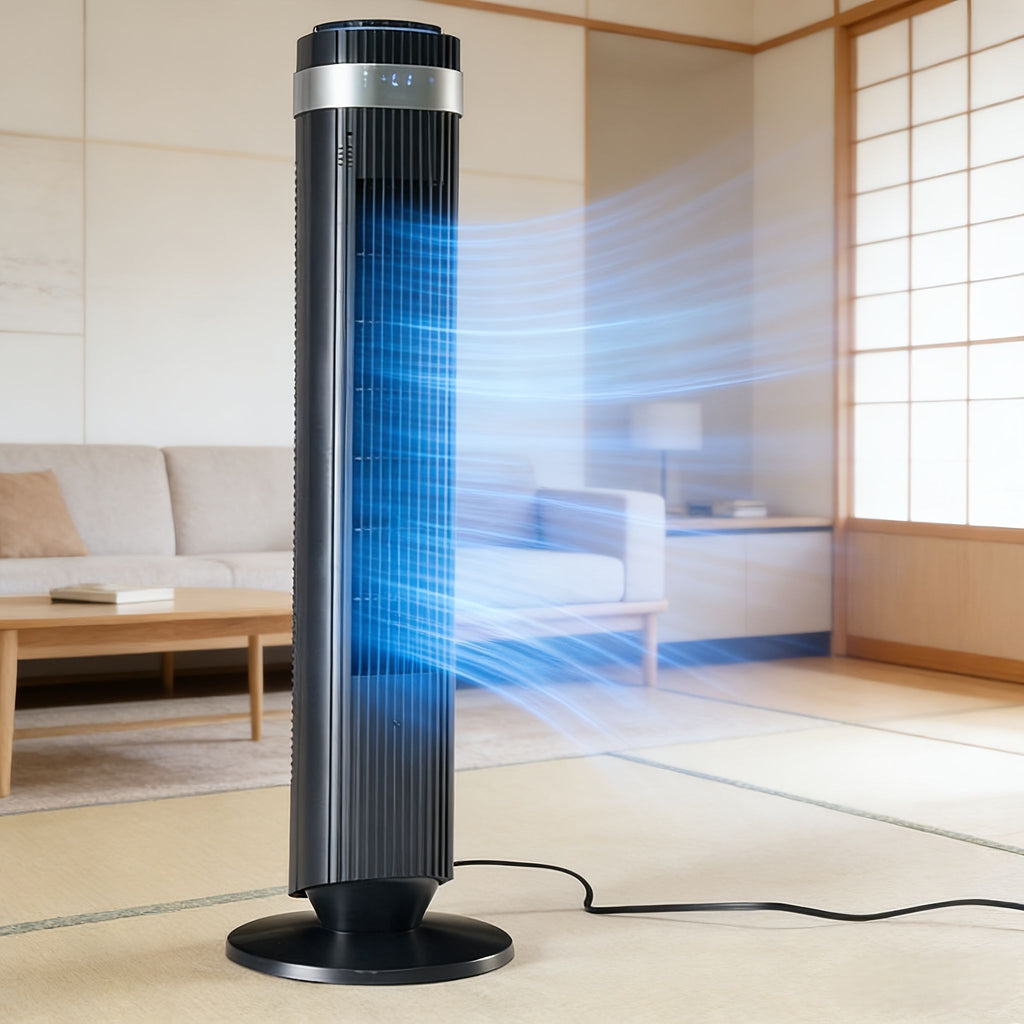 Bladeless Tower Fan with Remote and LED Display