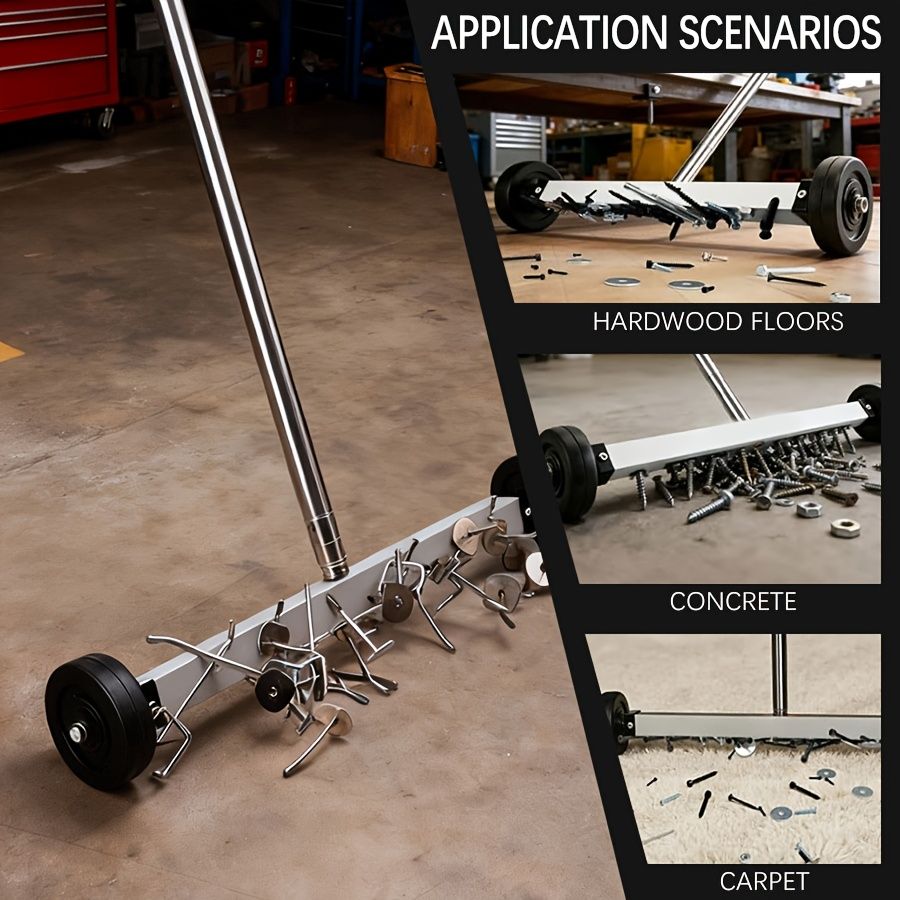 15 Inch Magnetic Sweeper with Adjustable Handle