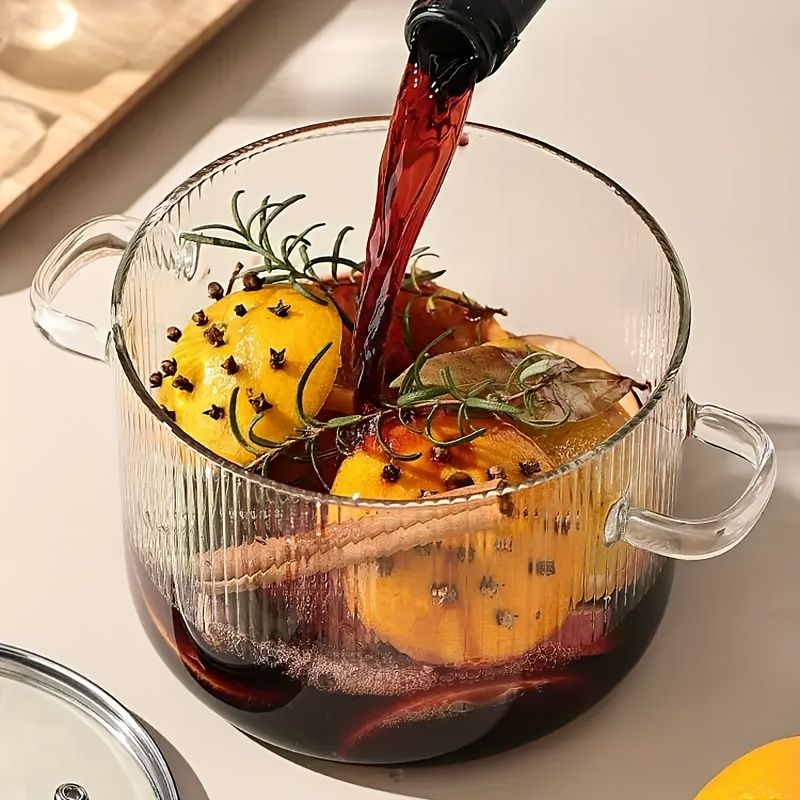 1500ml High Borosilicate Glass Pot with Lid