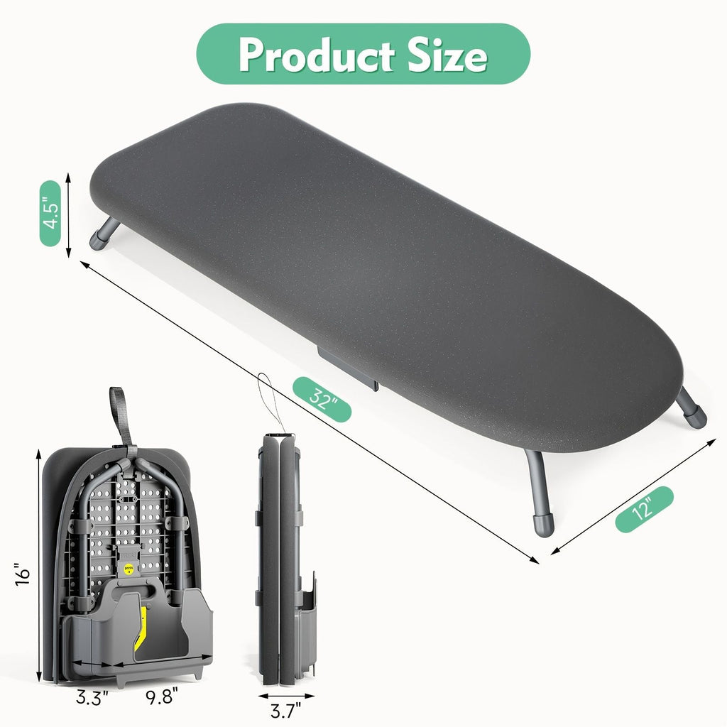 Tabletop Ironing Board with Non Slip Feet