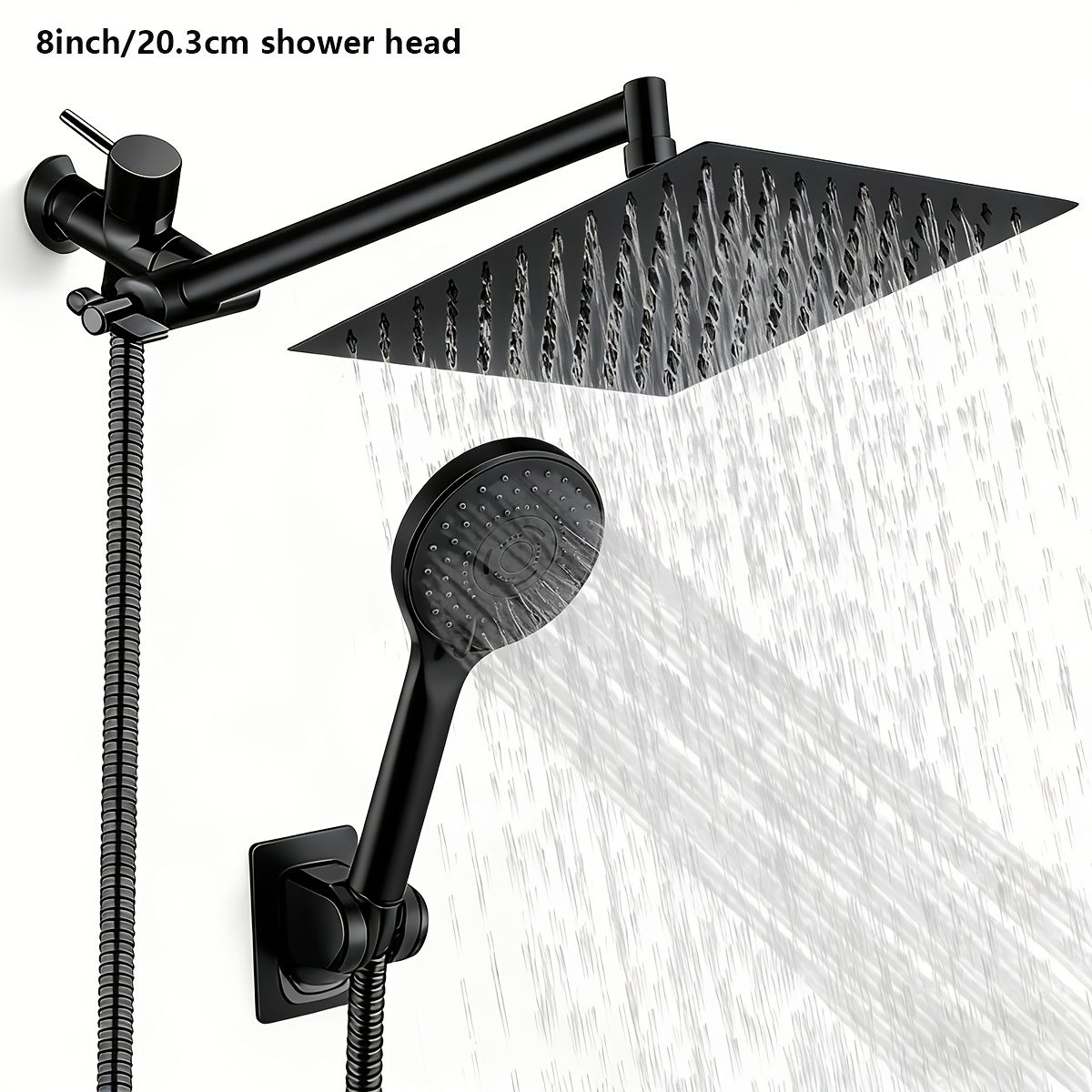 High Pressure Shower Head with Handheld Spray 9 Settings