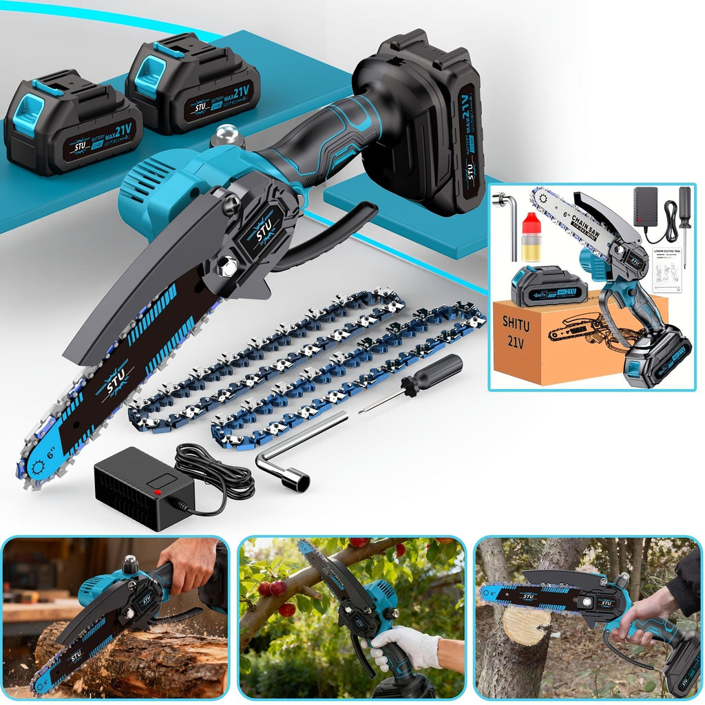 Mini Cordless Handheld Chainsaw with Safety Lock