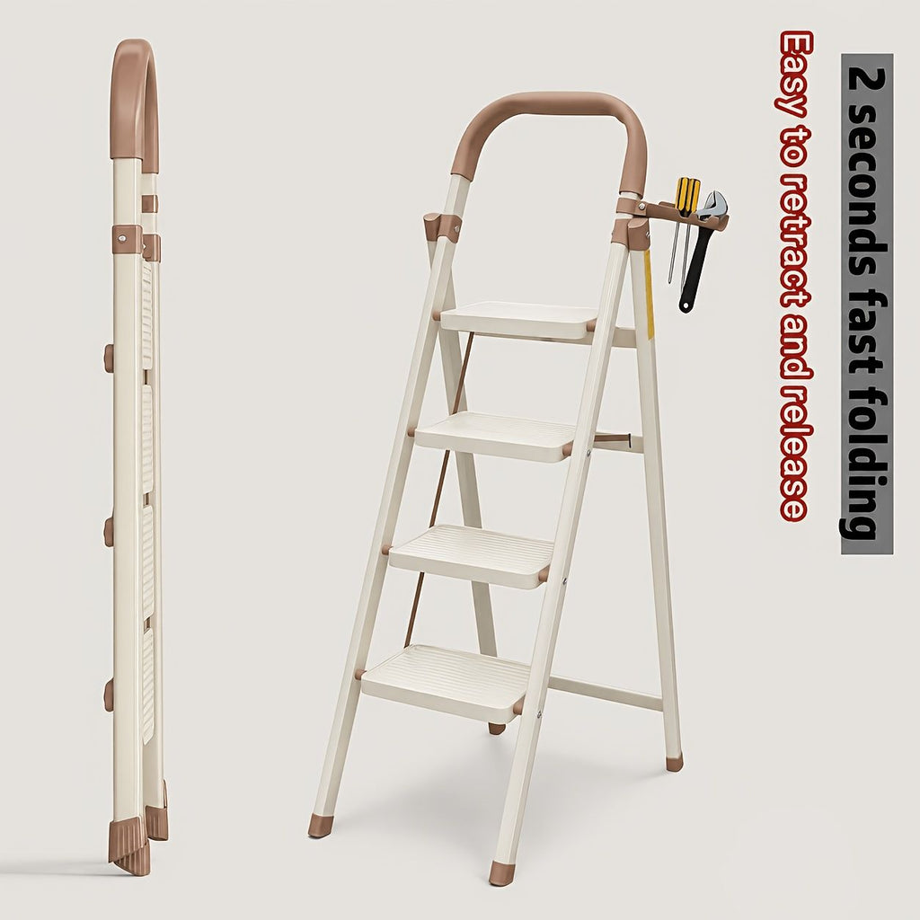 Folding Step Ladder with Anti Slip Wide Pedal