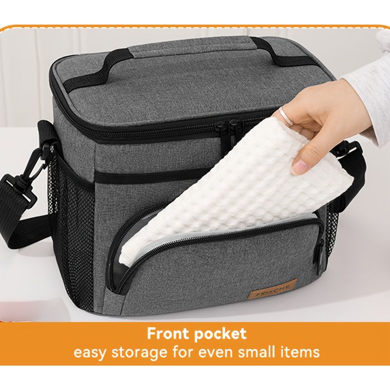 Insulated Lunch Bag Square Bento Cooler Tote