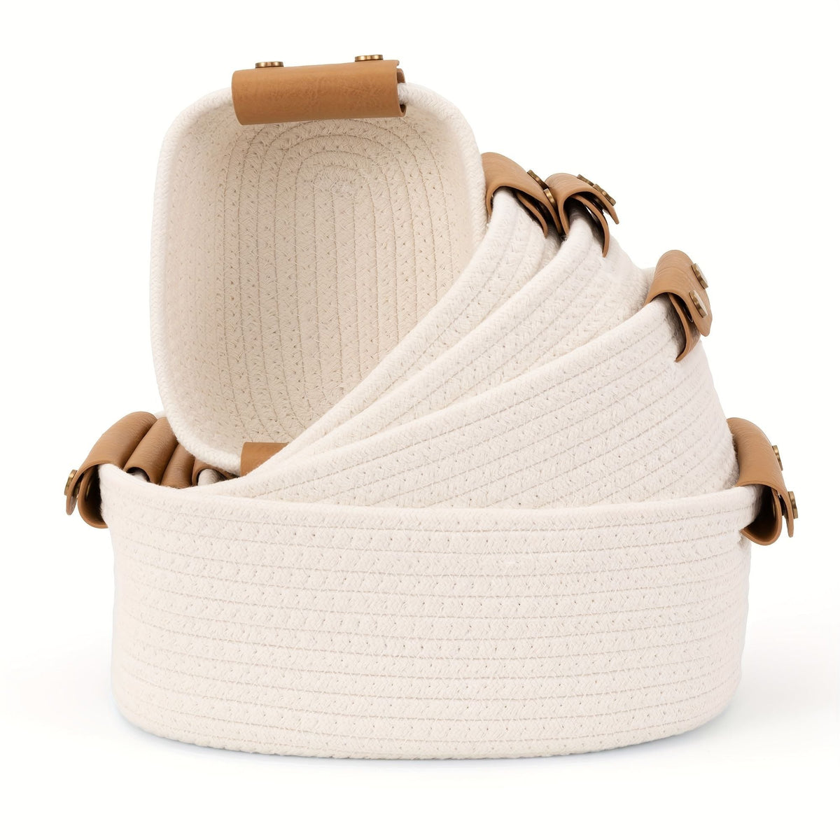 5-Piece Sturdy Rope Storage Basket Set