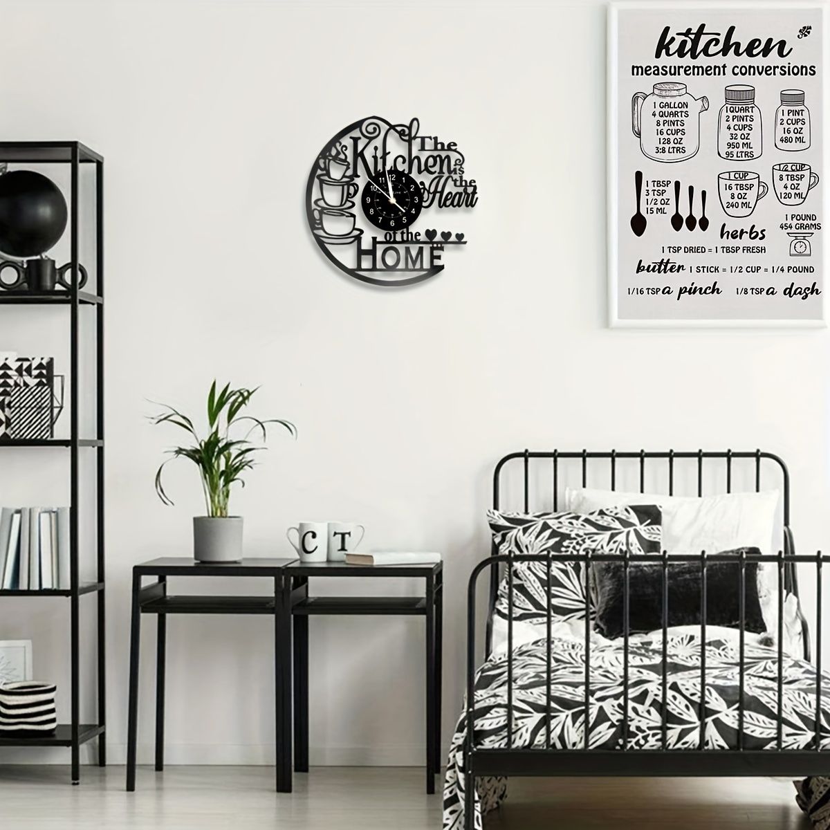 Coffee Cup Vinyl Record Wall Clock Silent Home Decor