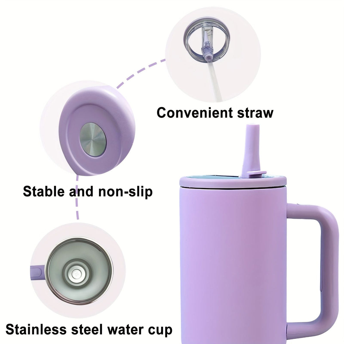 Stainless Steel Insulated Tumbler with Lid and Straw