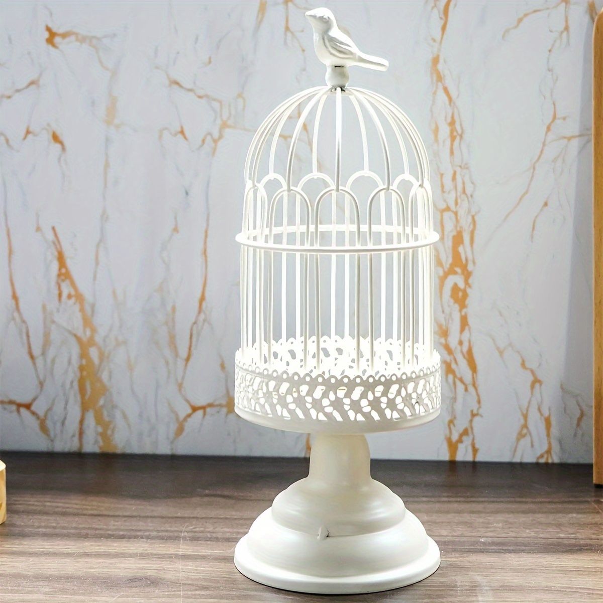 Vintage Birdcage Candle Holder Iron Candlestick