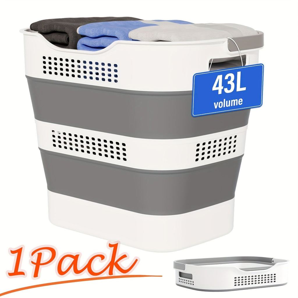 Collapsible Laundry Basket 43.5 Gallon with Handles