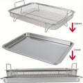 Stainless Steel Oil Drip Tray and Roasting Basket Set