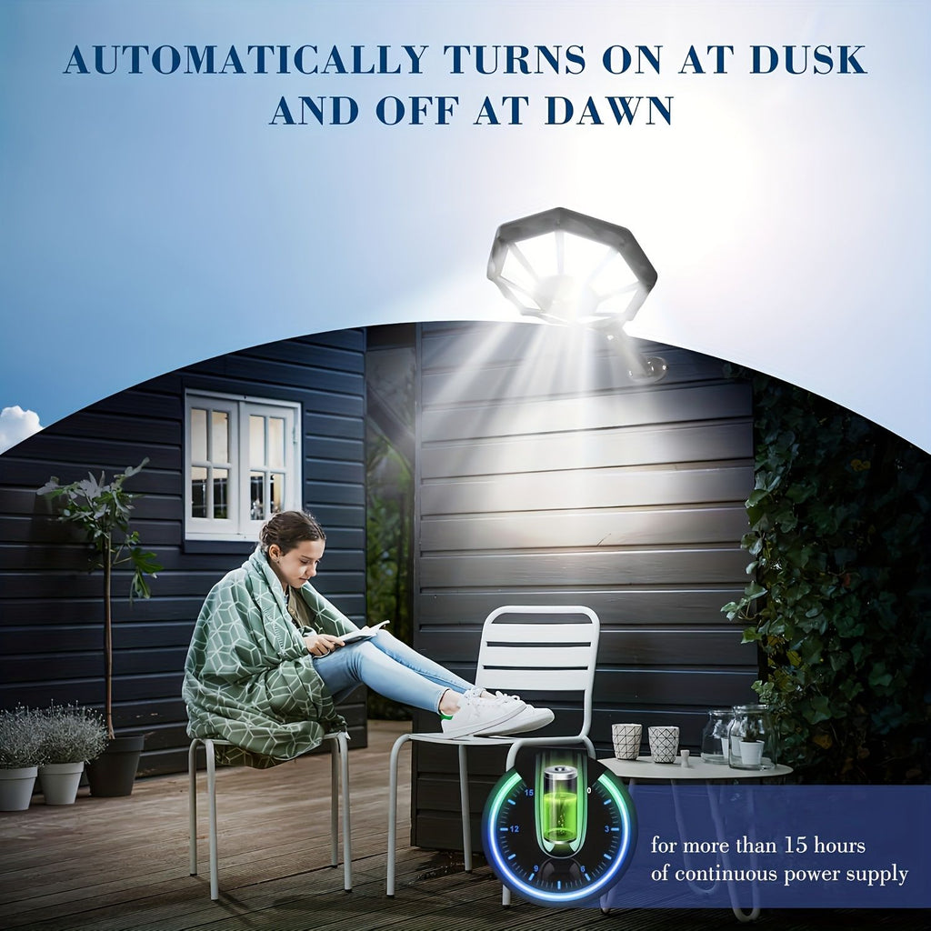 2-Pack Solar Street Lights Outdoor Motion Sensor Dusk to Dawn IP55 Waterproof
