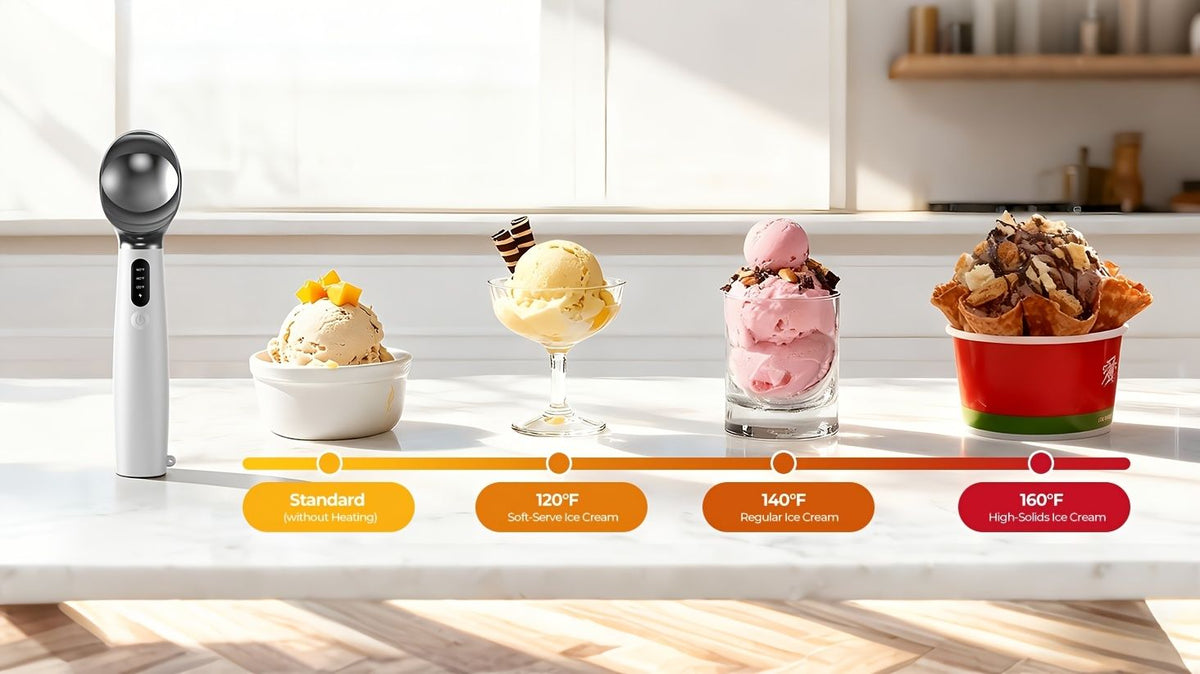 Electric Heated Ice Cream Scoop with 3 Temperature Settings