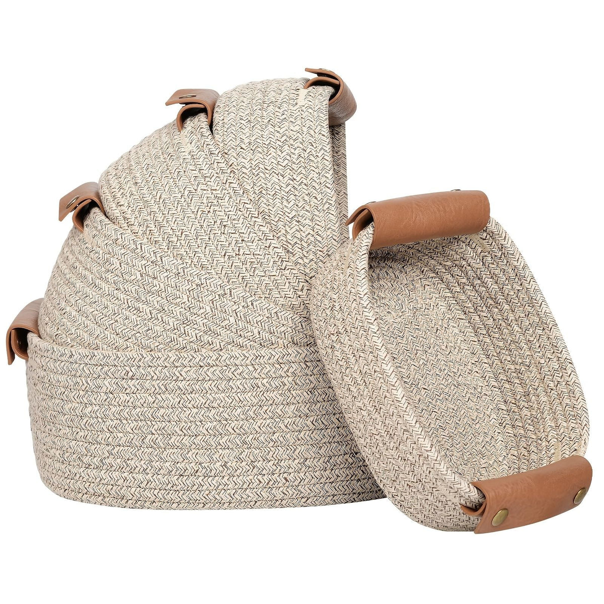 5-Piece Sturdy Rope Storage Basket Set