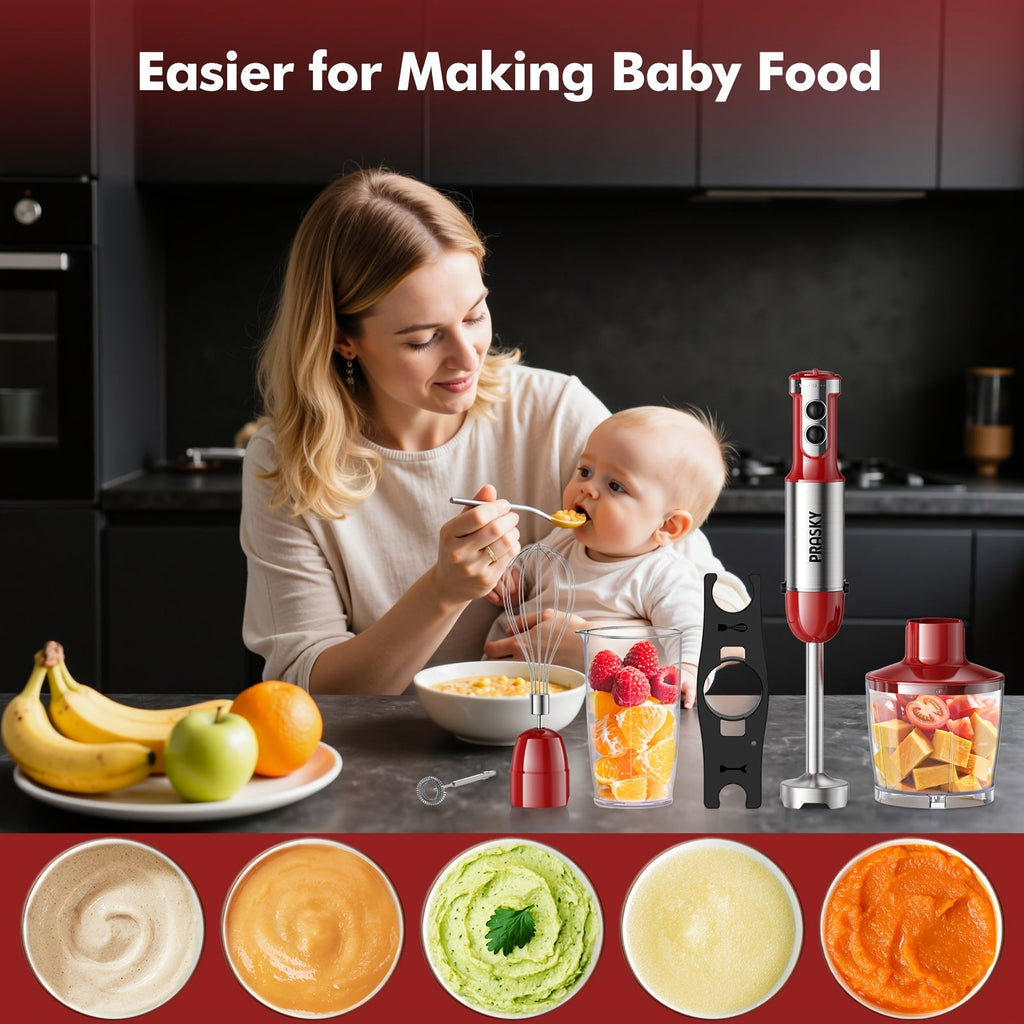 5-in-1 Handheld Mixer Set with Whisk and Measuring Cups