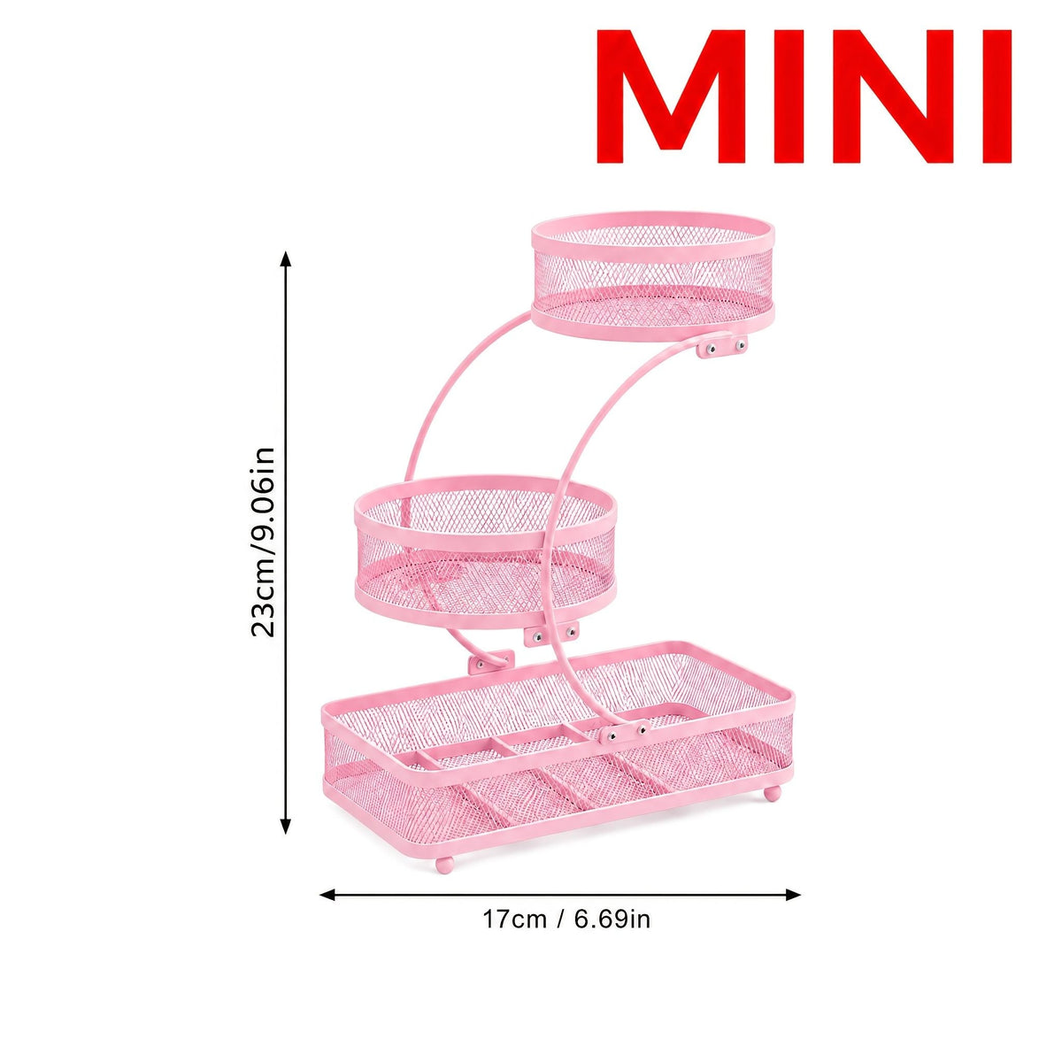 3 Tier Metal Bathroom Storage Rack with Spray Bottle Hooks