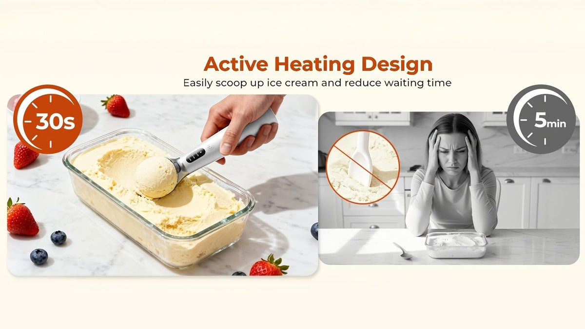 Electric Heated Ice Cream Scoop with 3 Temperature Settings