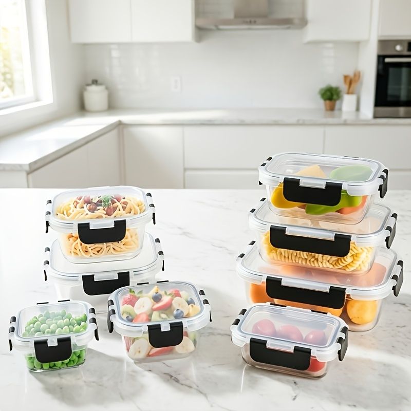 16-Piece Airtight Glass Food Storage Container Set