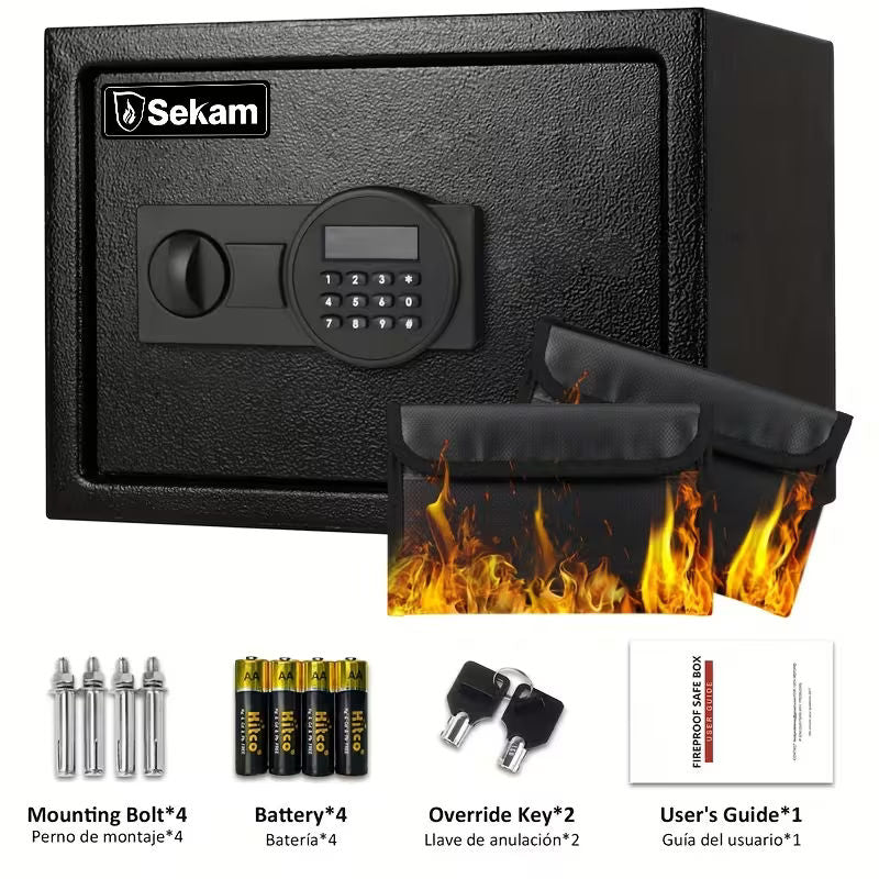 Fireproof Bag with Lock and Key