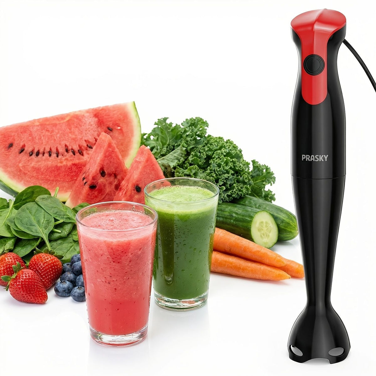 Electric Hand Blender with Detachable Base