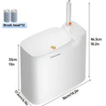 2-in-1 Trash Can with Toilet Brush and Lid