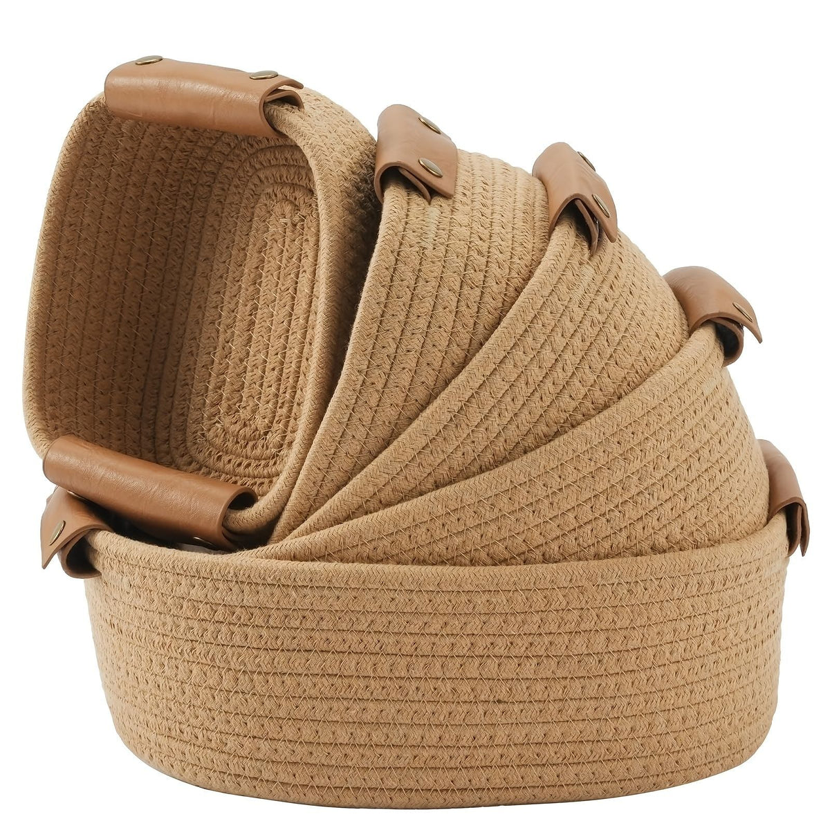 5-Piece Sturdy Rope Storage Basket Set