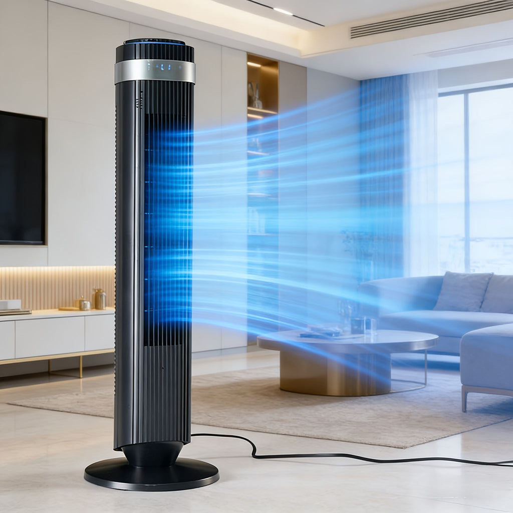 Bladeless Tower Fan with Remote and LED Display