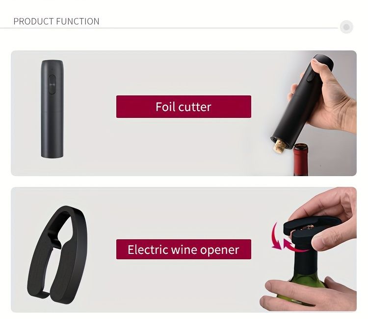 Rechargeable Electric Wine Opener Set