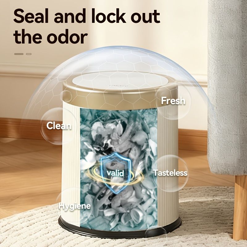 Large Capacity Odor Sealing Press Type Kitchen Trash Can