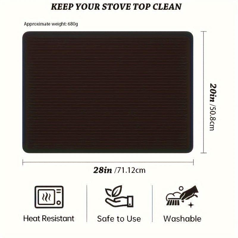 Silicone Stove Cover Mat 28 x 20 Inch Heat Resistant