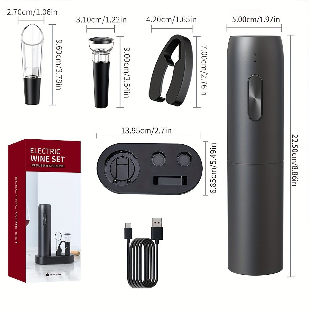 Rechargeable Electric Wine Opener Set