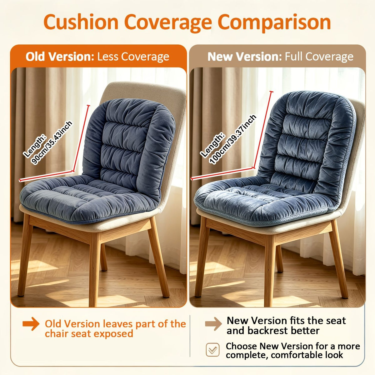 Thick Comfortable Office Chair Cushion Lumbar Support