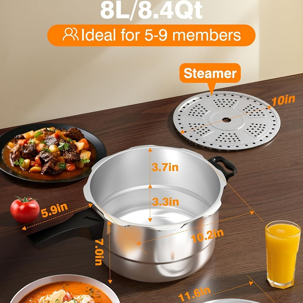 Aluminum Pressure Cooker with Canner Rack