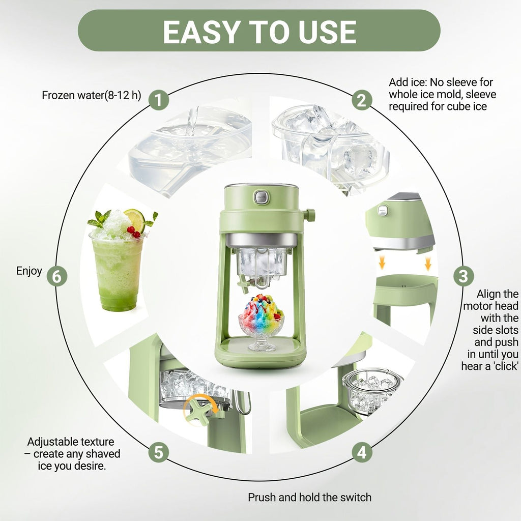 Adjustable Button Ice Crusher Machine